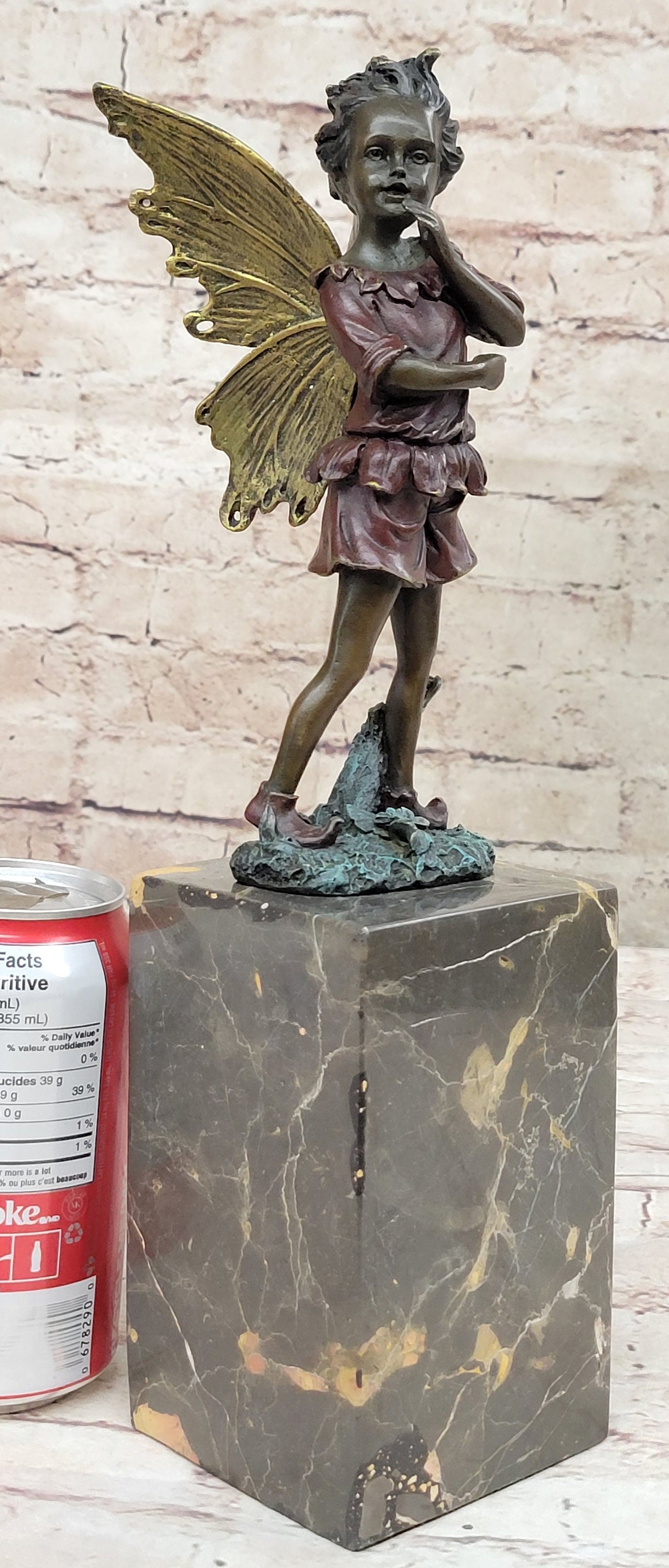 Beautifully Detailed Fairy Pure Hotcast Bronze Signed