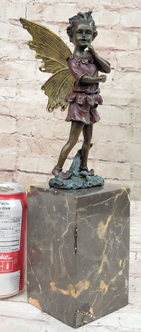 Beautifully Detailed Fairy Pure Hotcast Bronze Signed