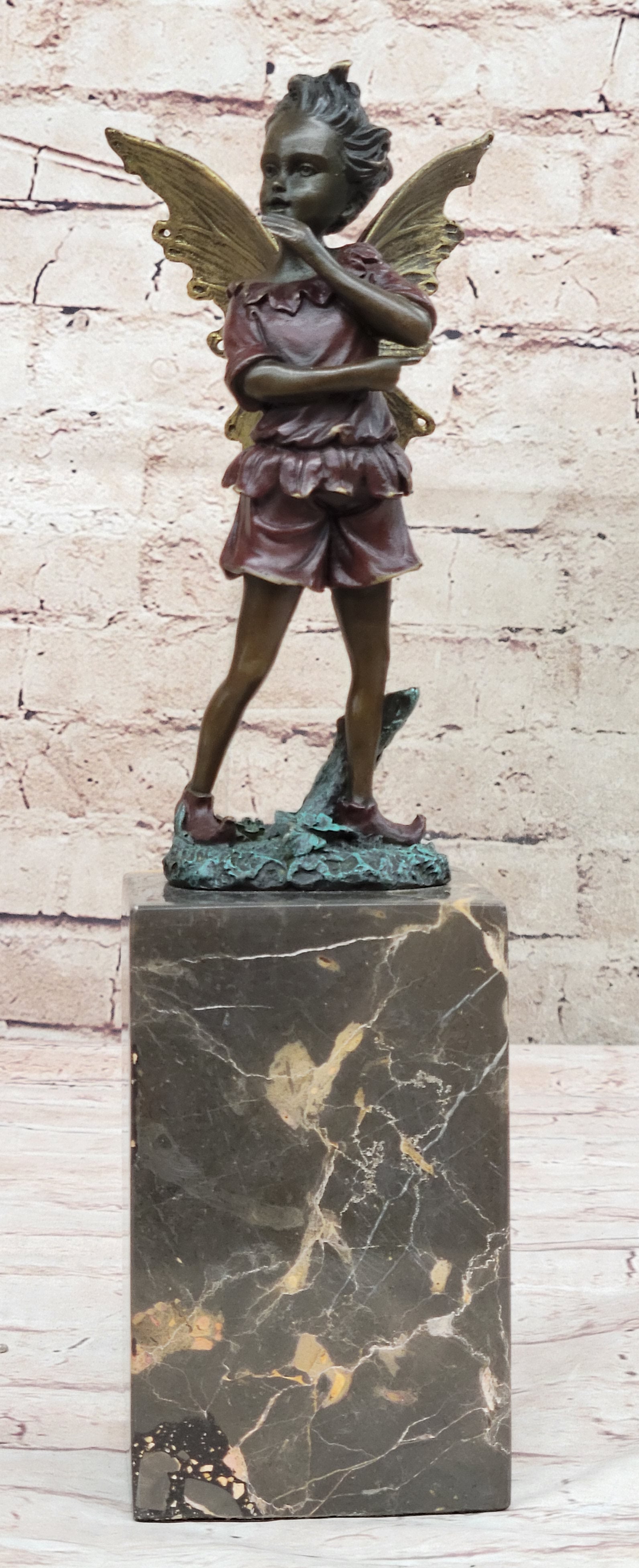 Beautifully Detailed Fairy Pure Hotcast Bronze Signed
