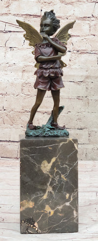 Beautifully Detailed Fairy Pure Hotcast Bronze Signed
