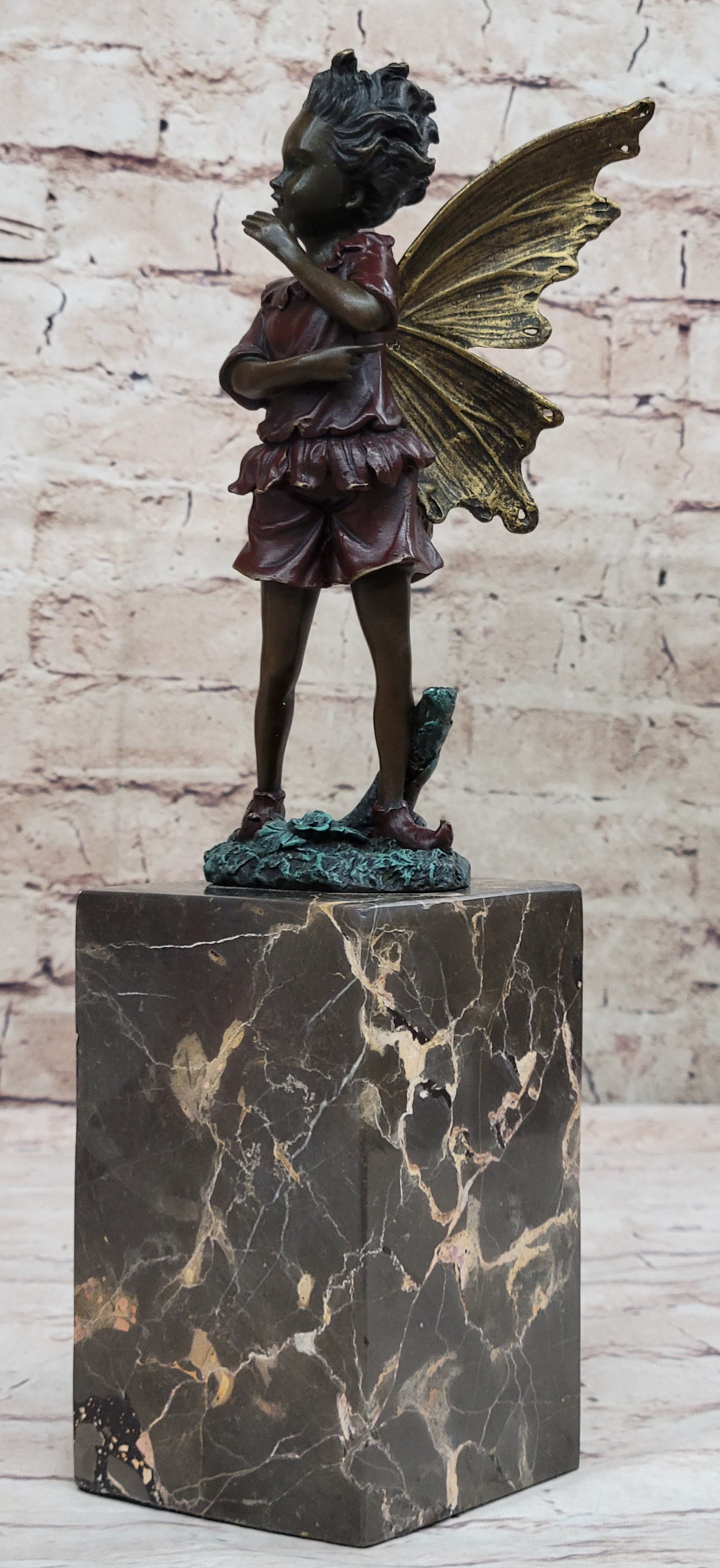 Beautifully Detailed Fairy Pure Hotcast Bronze Signed