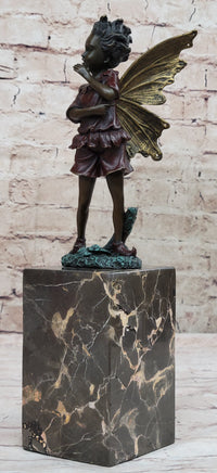 Beautifully Detailed Fairy Pure Hotcast Bronze Signed