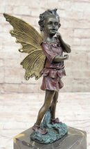 Beautifully Detailed Fairy Pure Hotcast Bronze Signed
