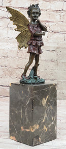 Beautifully Detailed Fairy Pure Hotcast Bronze Signed