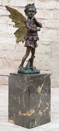Beautifully Detailed Fairy Pure Hotcast Bronze Signed