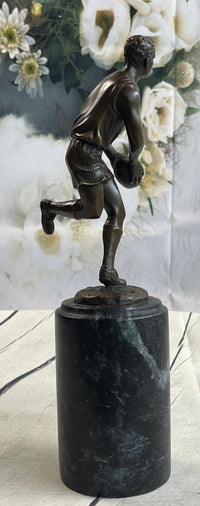 Bronze Union League Rugby Football Player Trophy