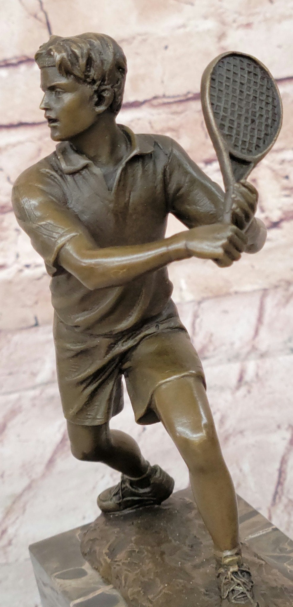 Tennis Ball Player Bronze Sculpture Art Deco