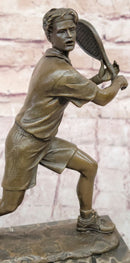Tennis Ball Player Bronze Sculpture Art Deco