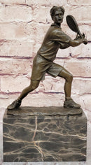 Tennis Ball Player Bronze Sculpture Art Deco