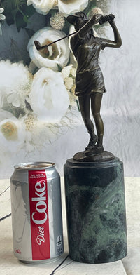SIGNATURE MILO STATUARY Bronze Statue Of Girl Golfer ~ NEW Hand Made Sculpture