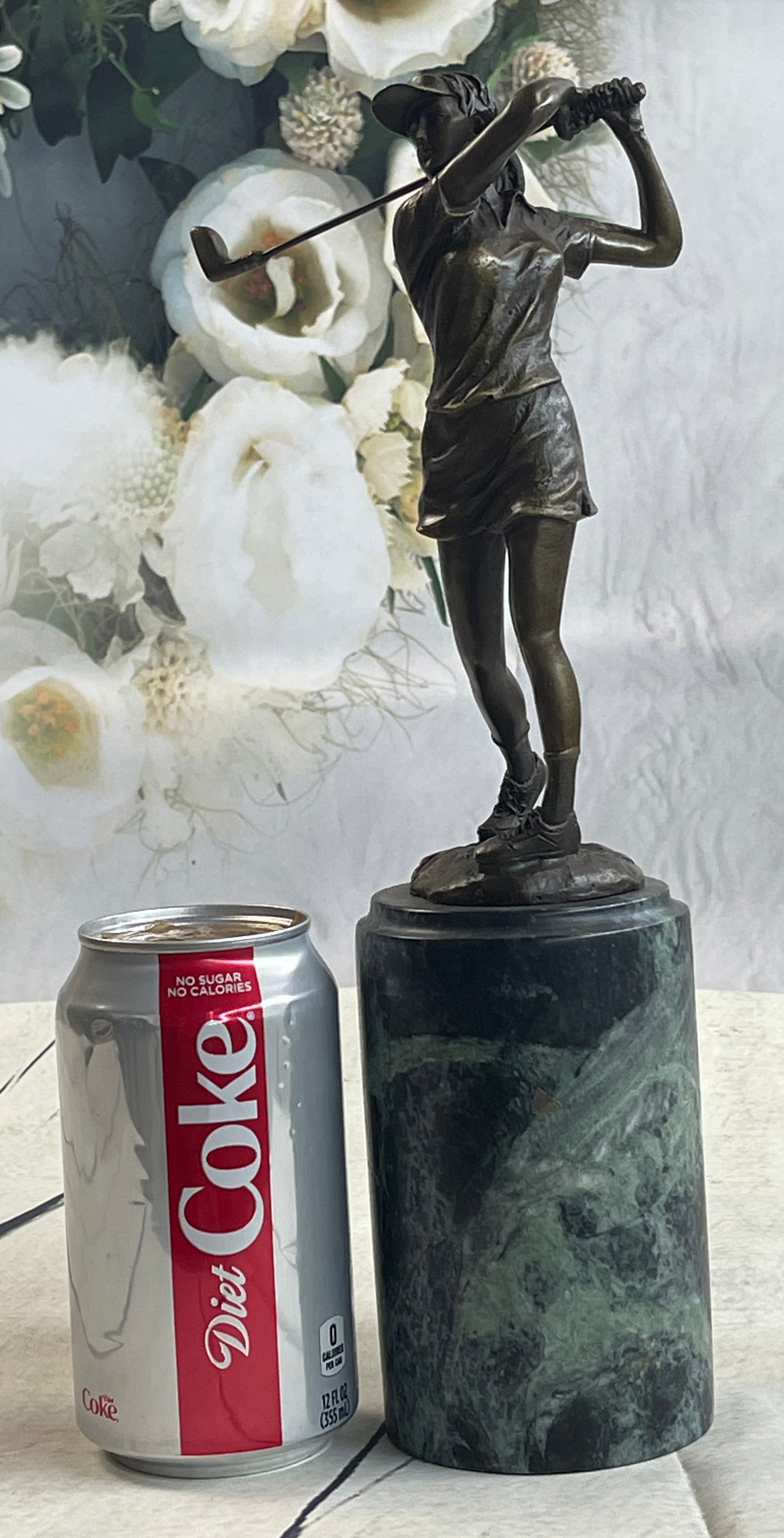 SIGNATURE MILO STATUARY Bronze Statue Of Girl Golfer ~ NEW Hand Made Sculpture