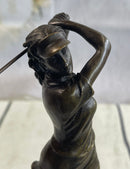 SIGNATURE MILO STATUARY Bronze Statue Of Girl Golfer ~ NEW Hand Made Sculpture