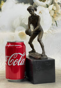 Girl Volleyball Olympic Sport Bronze Sculpture Art