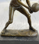 Girl Volleyball Olympic Sport Bronze Sculpture Art