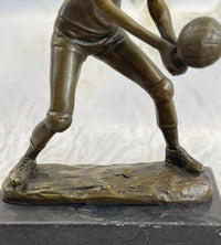 Girl Volleyball Olympic Sport Bronze Sculpture Art