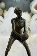 Girl Volleyball Olympic Sport Bronze Sculpture Art