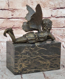 Milo Bronze Fairy Sculpture on Marble Base