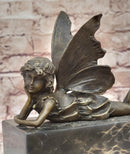 Milo Bronze Fairy Sculpture on Marble Base