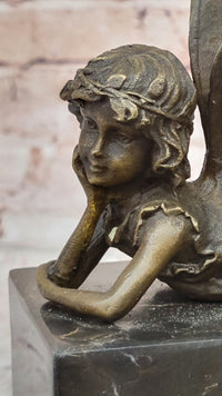 Milo Bronze Fairy Sculpture on Marble Base