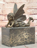Milo Bronze Fairy Sculpture on Marble Base