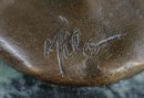 Bronze Trophy of NBA Player Dunking on Marble Base