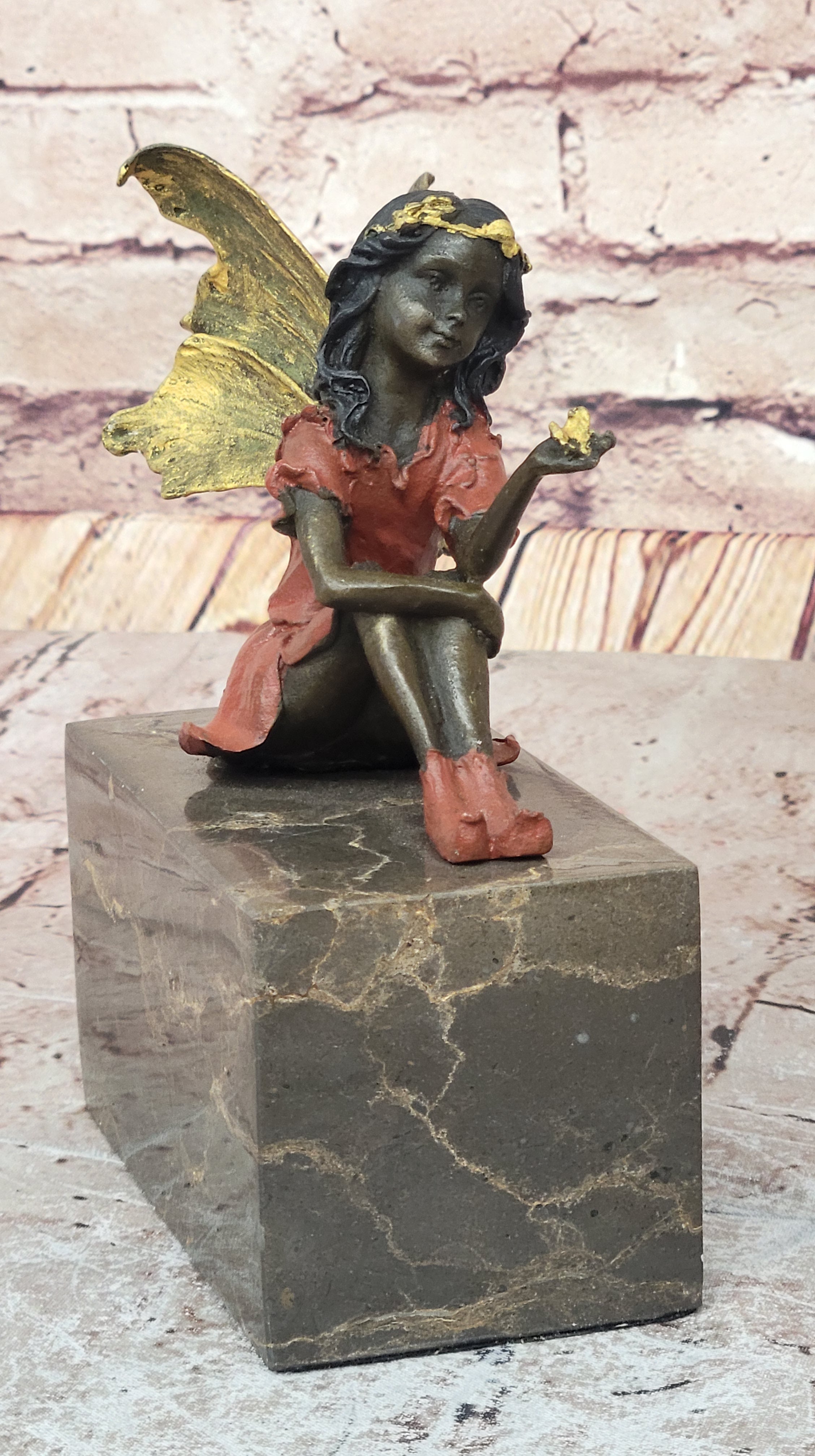Multi Color Fairy Angel Bronze Sculpture by Milo