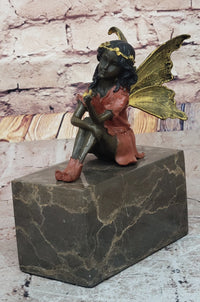 Multi Color Fairy Angel Bronze Sculpture by Milo