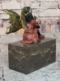 Multi Color Fairy Angel Bronze Sculpture by Milo