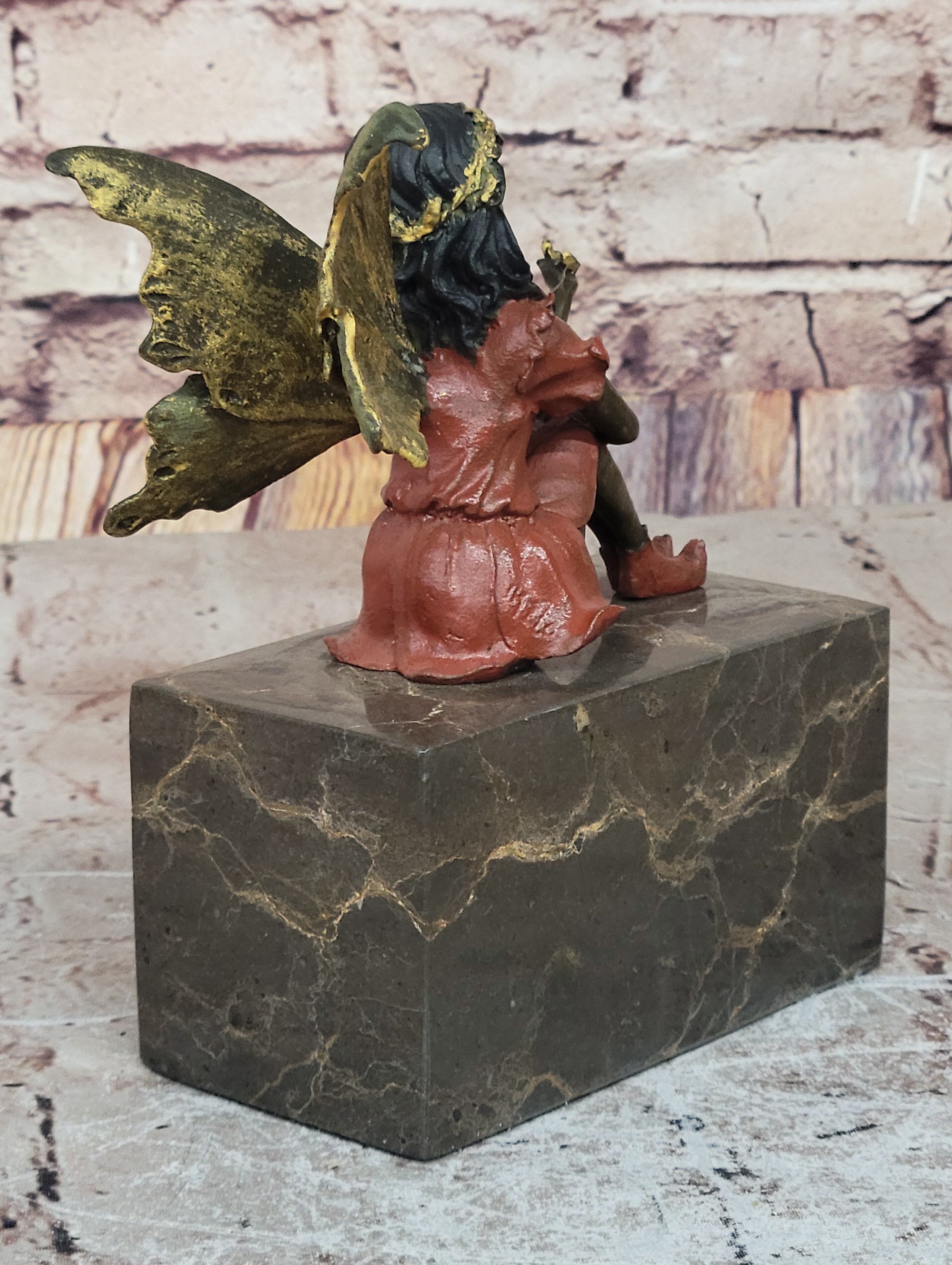 Multi Color Fairy Angel Bronze Sculpture by Milo
