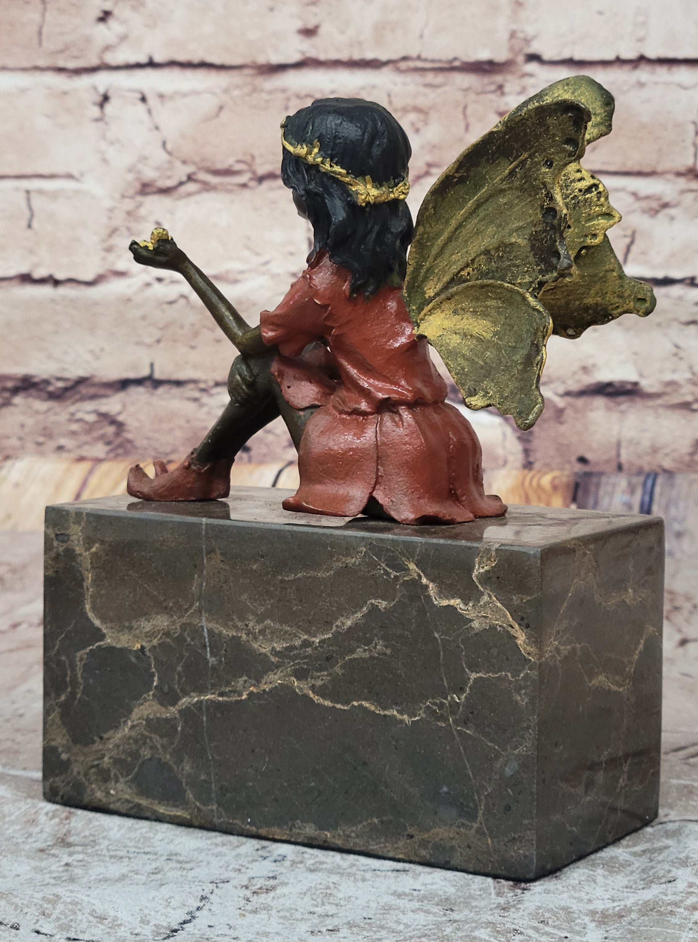 Multi Color Fairy Angel Bronze Sculpture by Milo