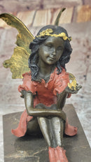 Multi Color Fairy Angel Bronze Sculpture by Milo
