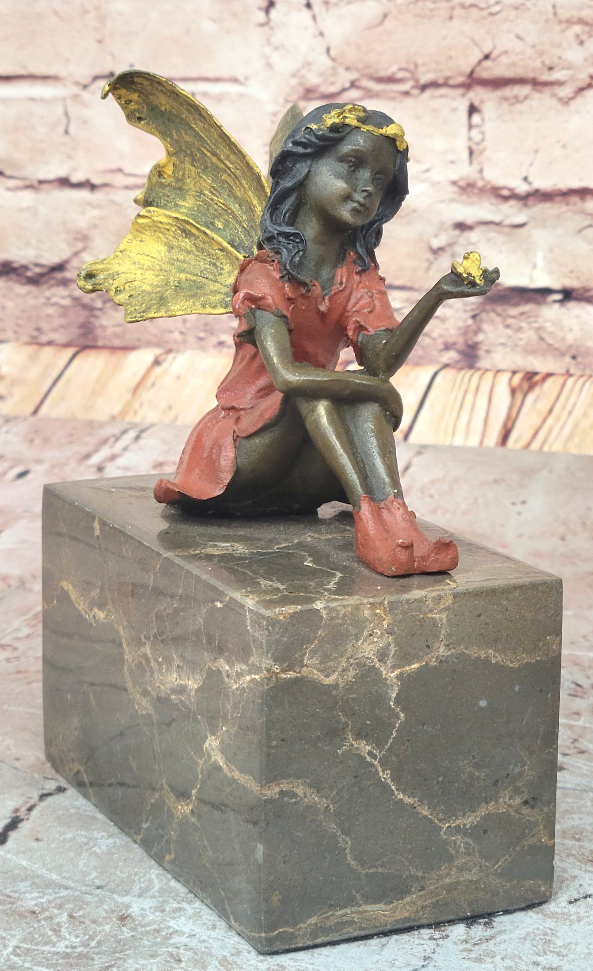 Multi Color Fairy Angel Bronze Sculpture by Milo