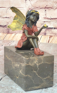 Multi Color Fairy Angel Bronze Sculpture by Milo