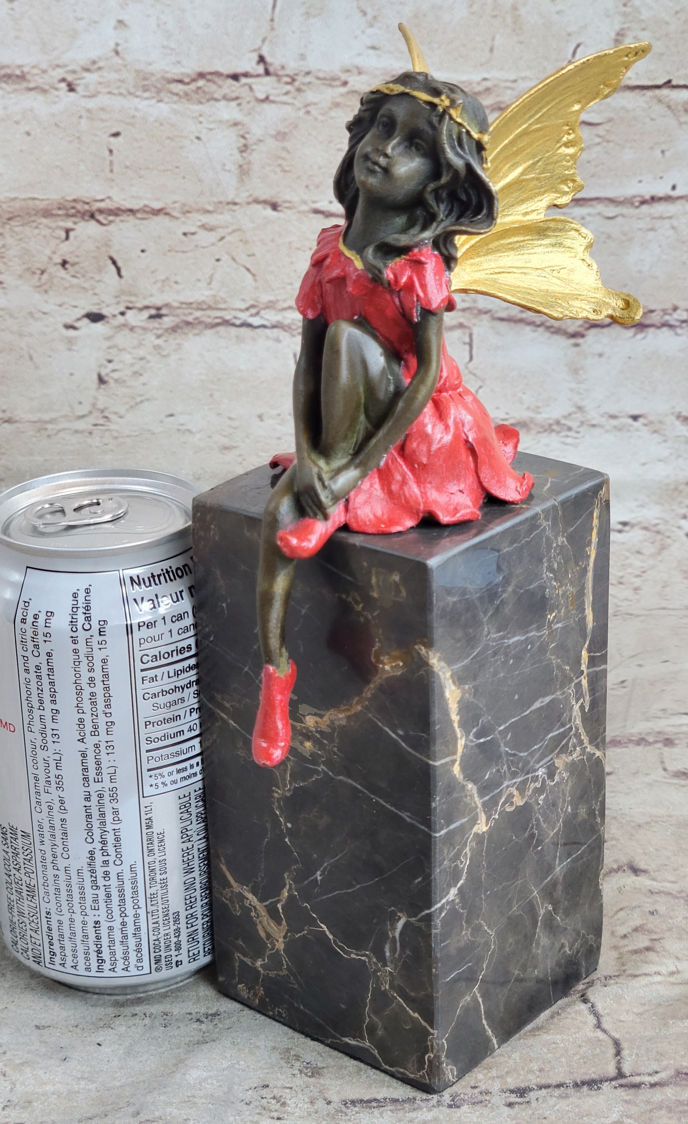 Colorful Winged Fairy Girl Bronze Sculpture by Milo