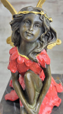 Colorful Winged Fairy Girl Bronze Sculpture by Milo
