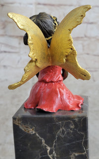 Colorful Winged Fairy Girl Bronze Sculpture by Milo