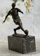 European Football Player Bronze Figure Soccer Ball Hot Cast D