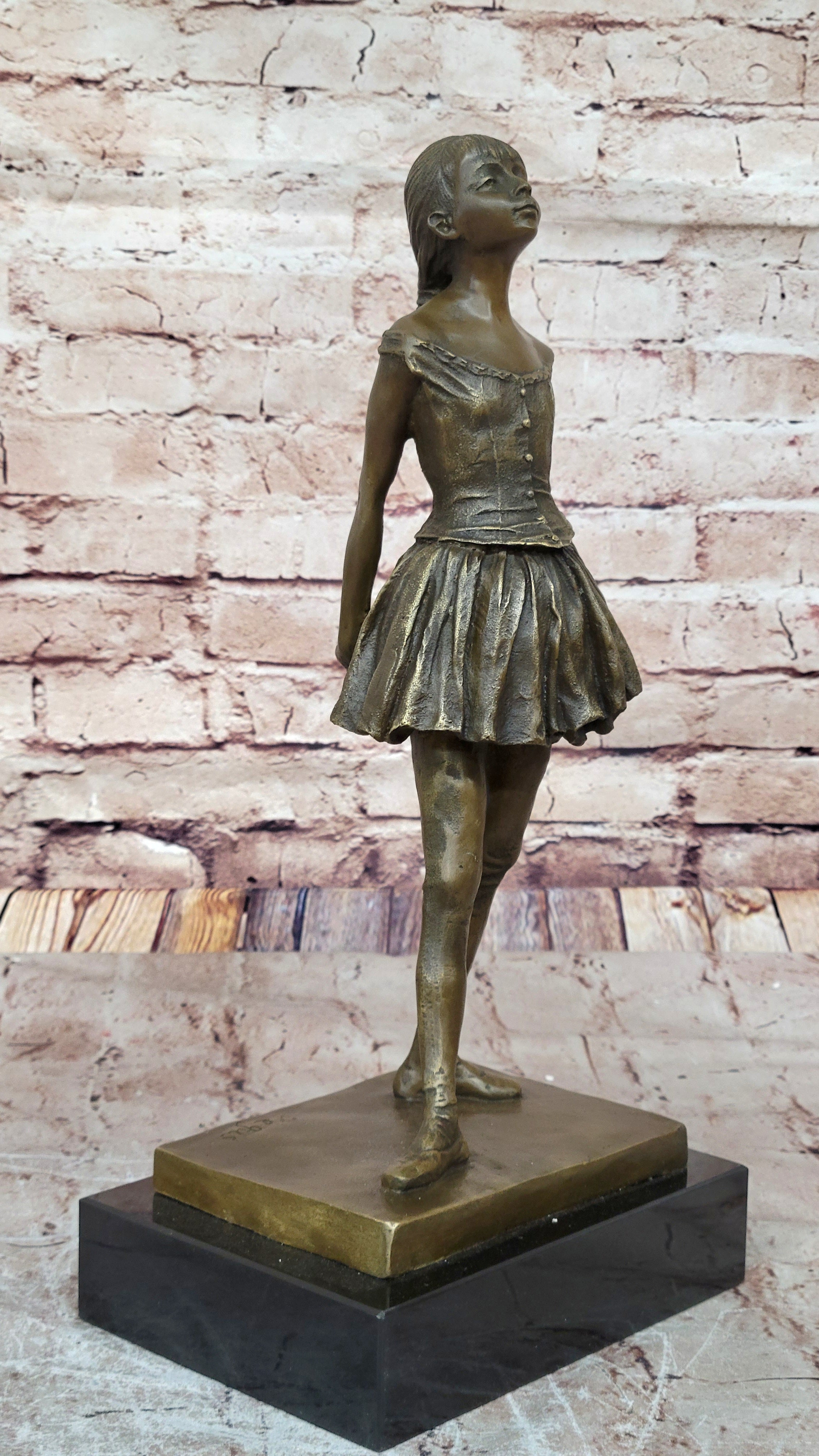 Little Fourteen Year Old Dancer Bronze Ballerina by Edgar Degas
