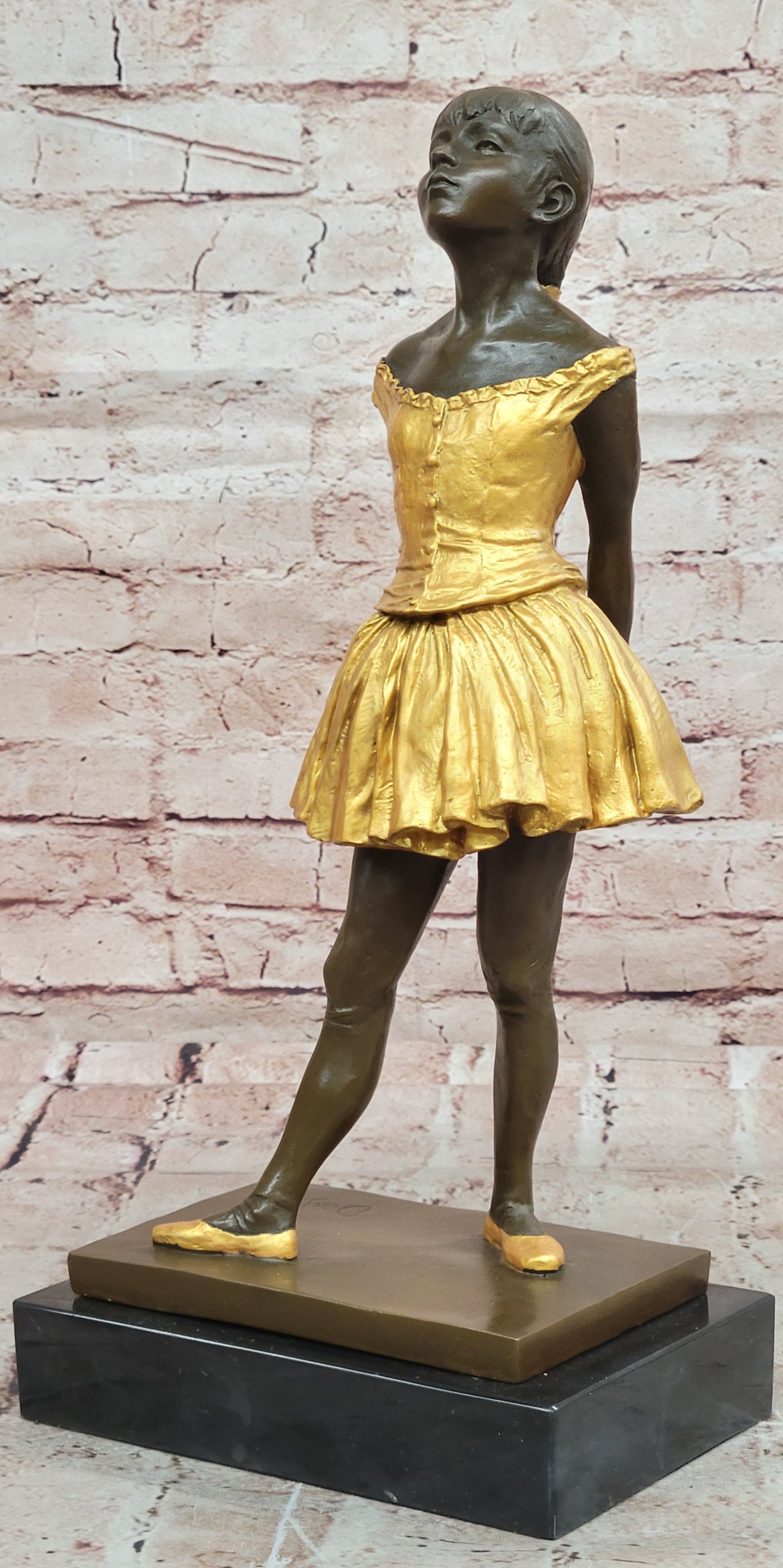 Signed Bronze Ballet Dancer Statue Edgar Degas Home Decor Sculpture