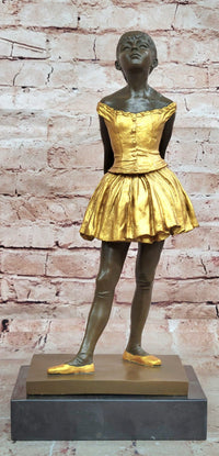Signed Bronze Ballet Dancer Statue Edgar Degas Home Decor Sculpture