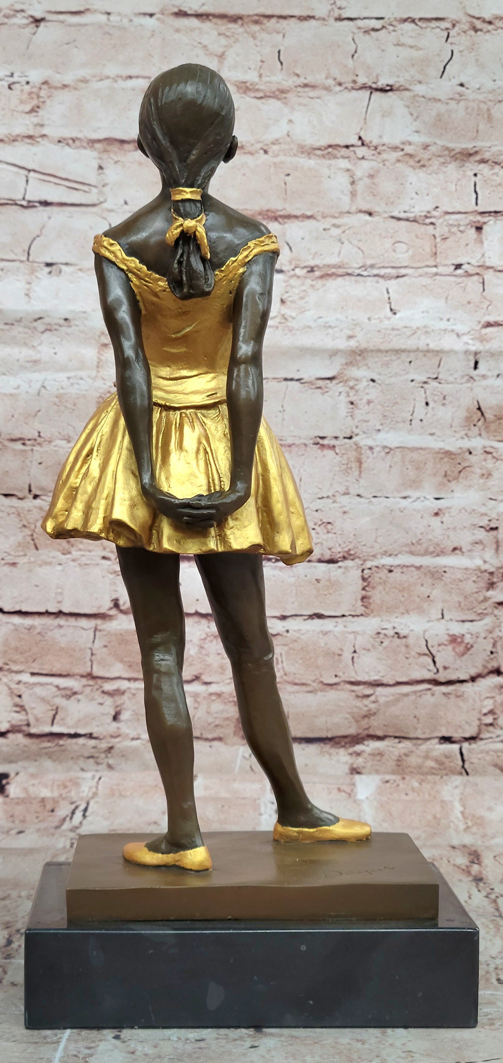 Signed Bronze Ballet Dancer Edgar Degas Sculpture