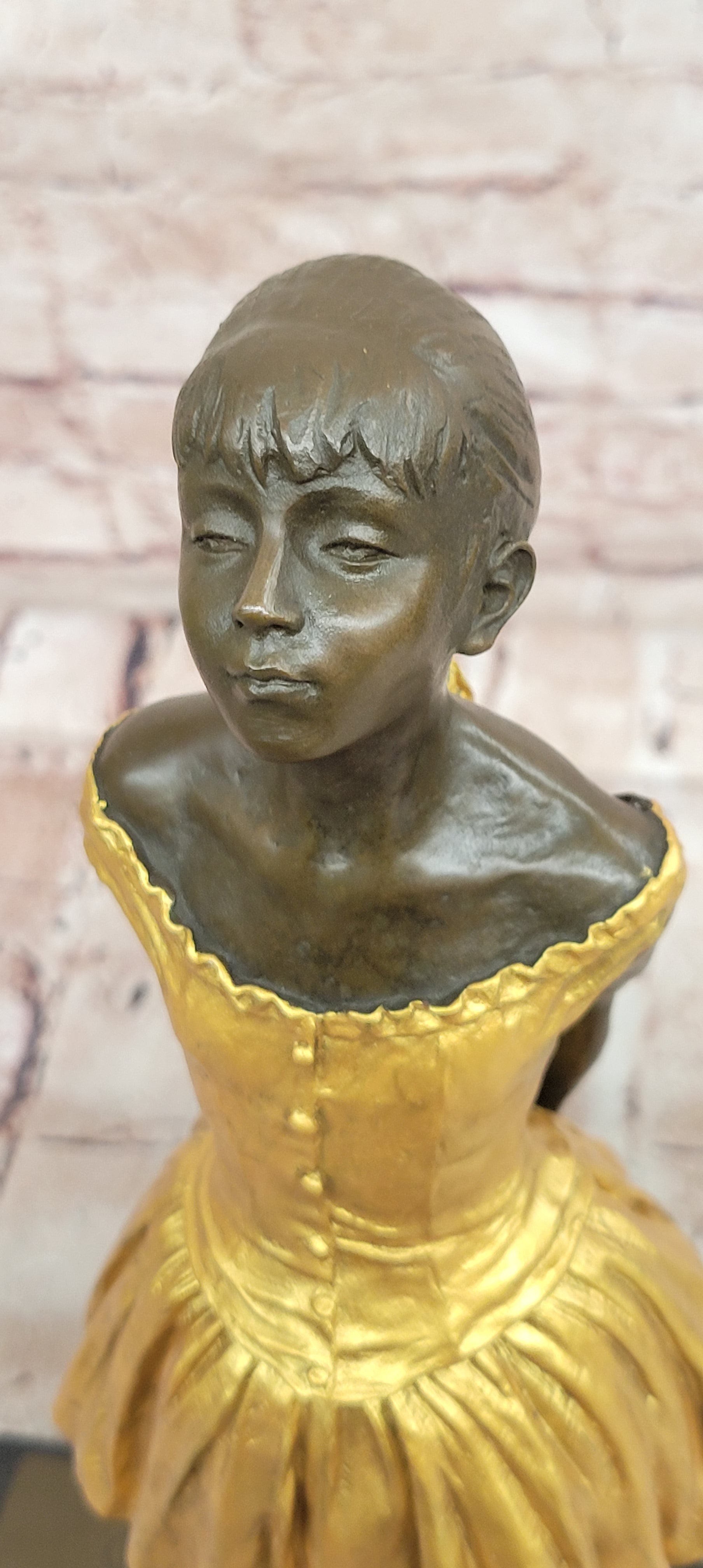Signed Bronze Ballet Dancer Edgar Degas Sculpture