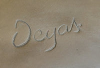 Signed Bronze Ballet Dancer Edgar Degas Sculpture