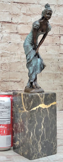 Vintage Bronze Bookend Art Deco Sculpture Marble Milo