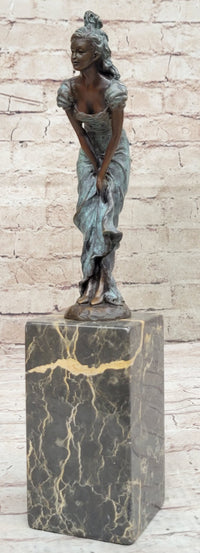 Vintage Bronze Bookend Art Deco Sculpture Marble Milo
