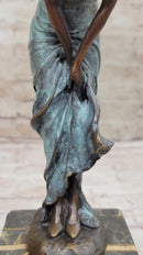 Vintage Bronze Bookend Art Deco Sculpture Marble Milo