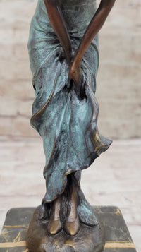 Vintage Bronze Bookend Art Deco Sculpture Marble Milo