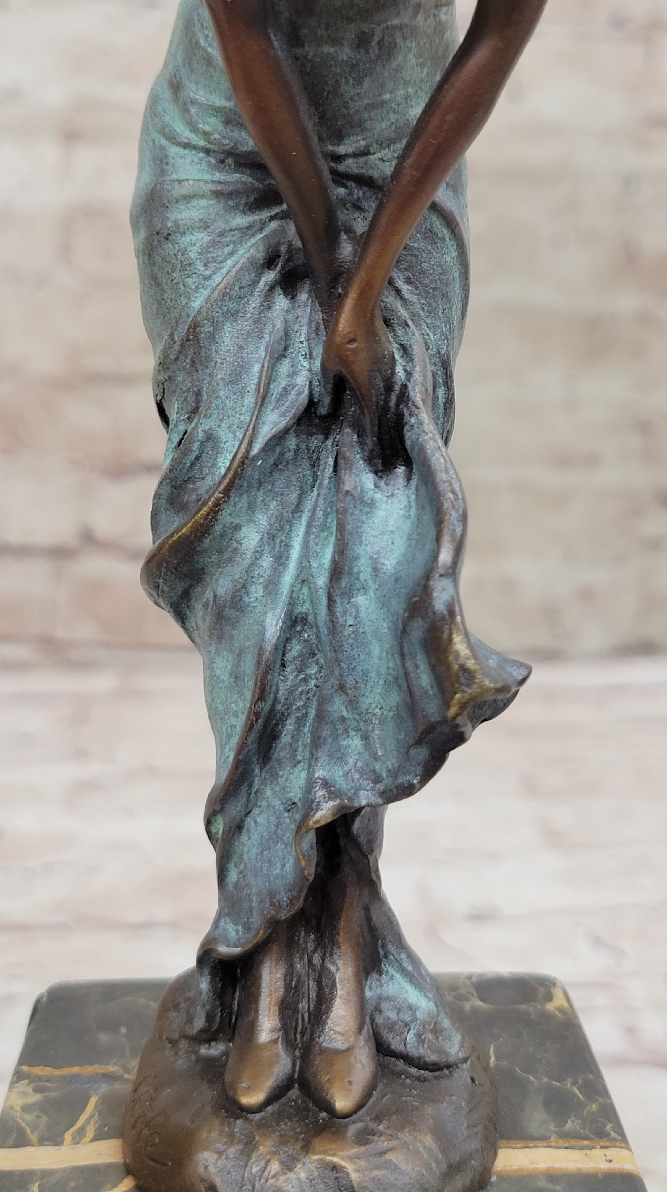 Vintage Bronze Bookend Art Deco Sculpture Marble Milo