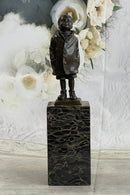 Boy in Rain Genuine Bronze Sculpture Bookend