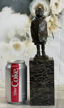 Boy in Rain Genuine Bronze Sculpture Bookend